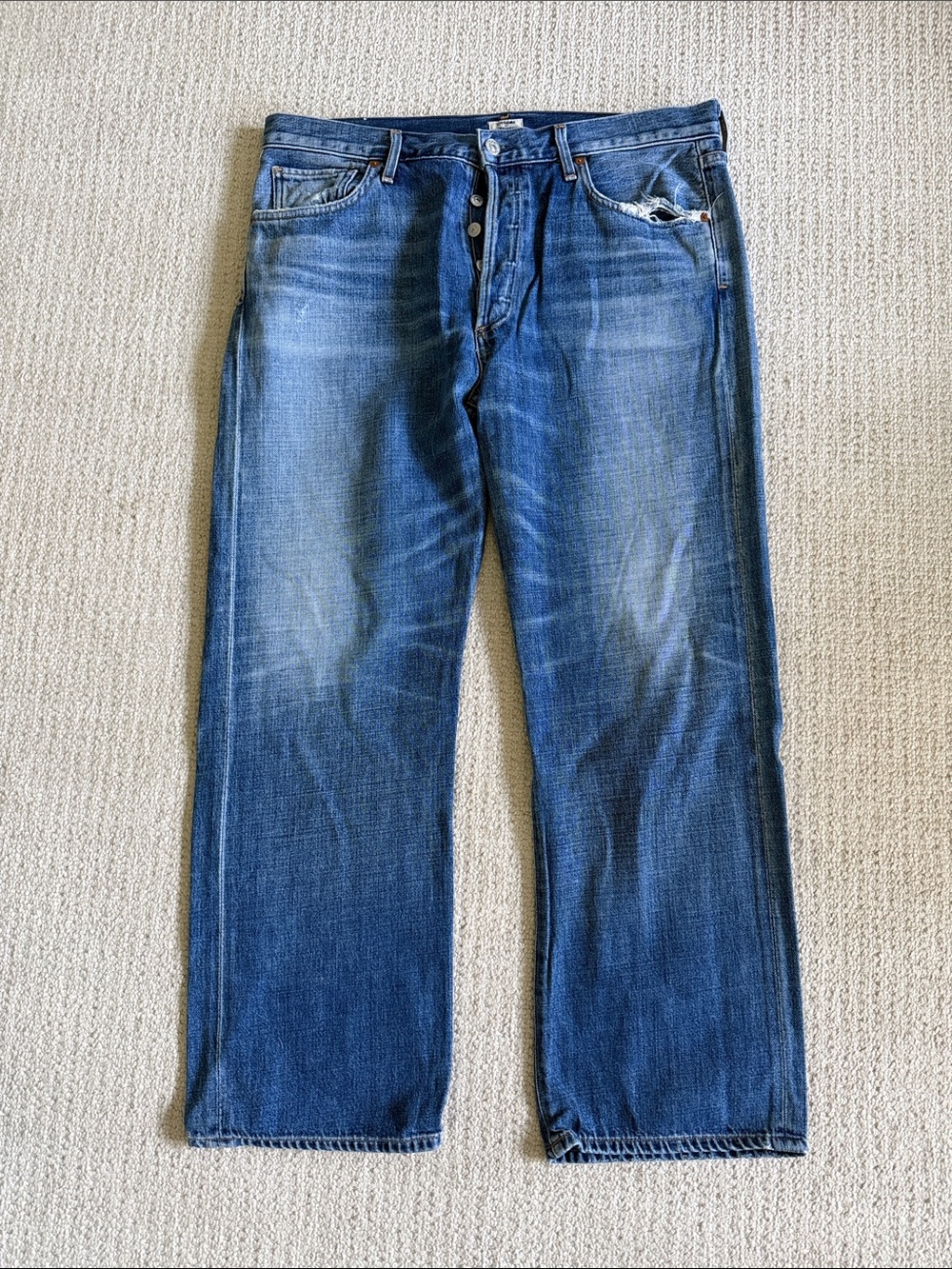 Citizens Of Humanity Women's Ankle Straight Jeans in Faded Blue